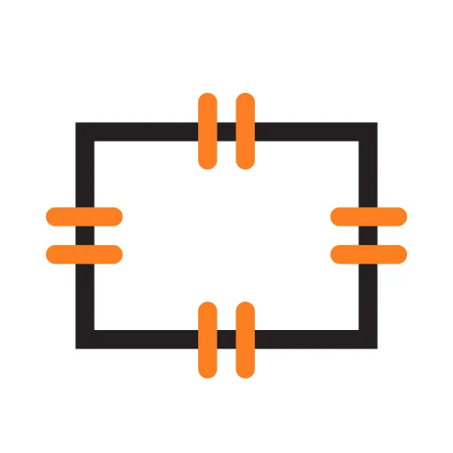 Icon showing alignment markers for panel signage installation