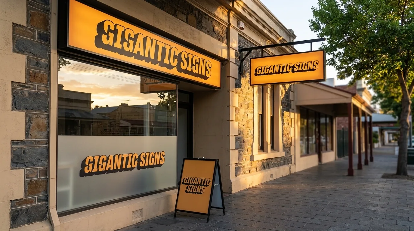 Shopfront and fascia identity signage installed by Gigantic Signs
