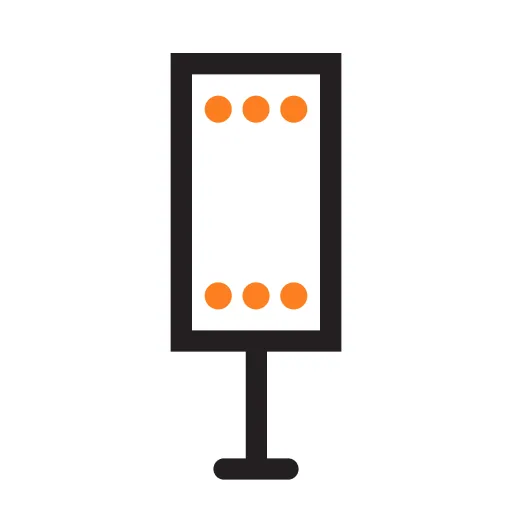 Icon representing digital signage or illuminated vertical display