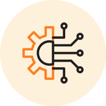 Icon representing digital signage technology and integrated systems