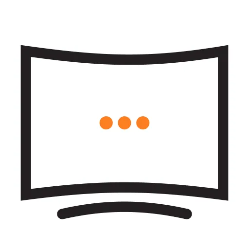 Icon of curved display banner representing event and exhibition signage