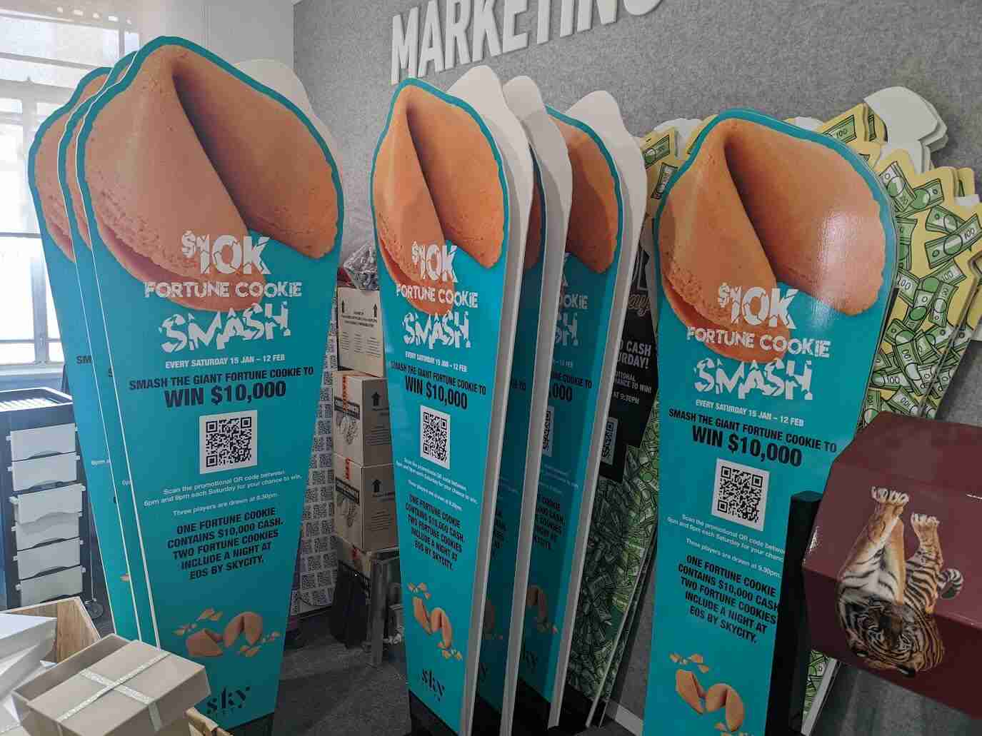 Fortune cookie promotion display stands