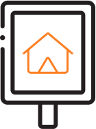 Icon of real estate sign representing property and development signage