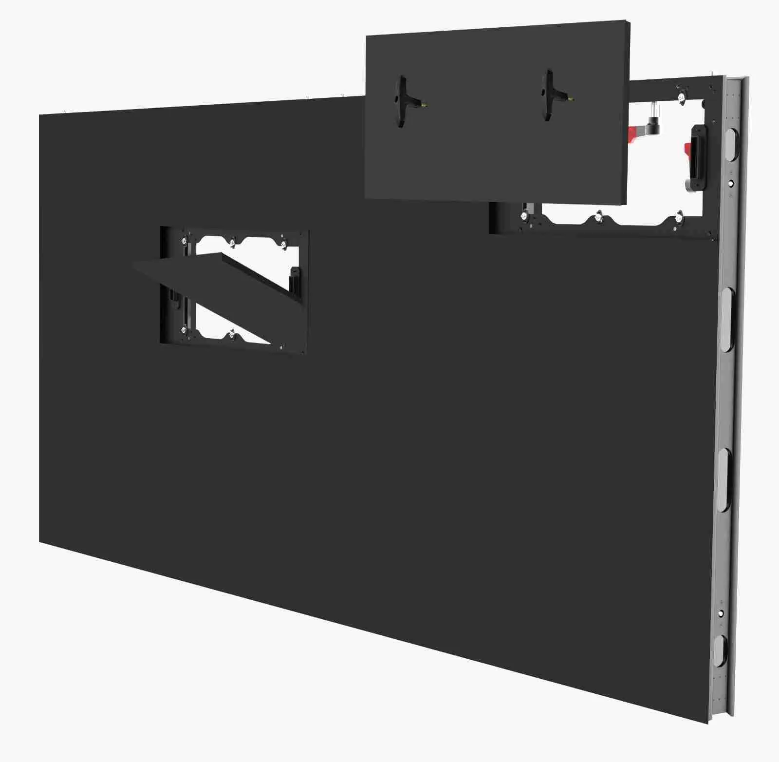 Modular panel with removable section.