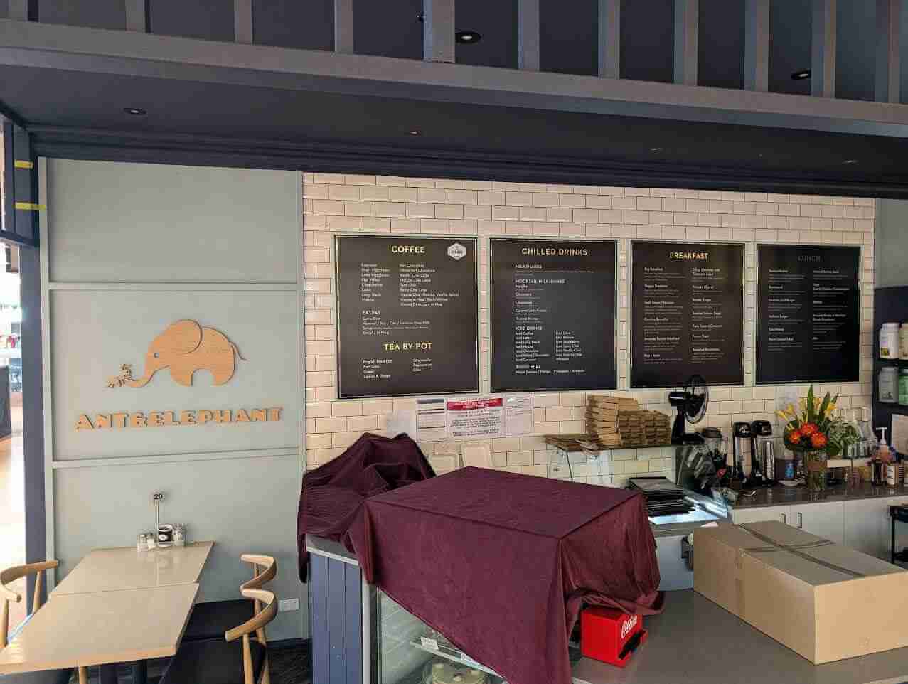 Custom menu board signage designed for Adelaide café interior